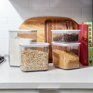 Canister Durable Set (4-Piece) - Clear/White