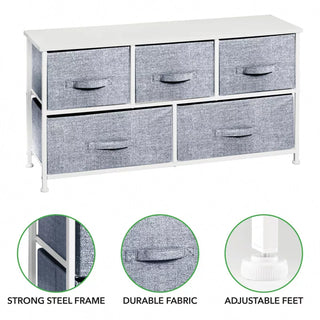 5-Drawer Storage Chest - Navy/White