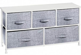 5-Drawer Storage Chest - Navy/White