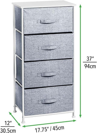 4-Drawer Storage Unit - Navy/White