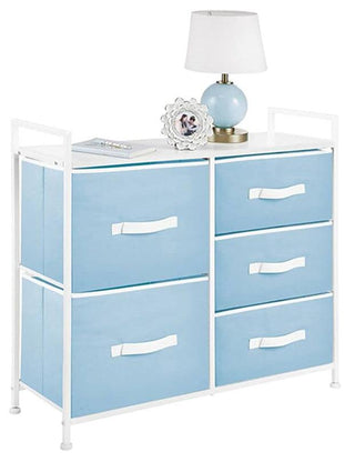 5-Drawer Tall Storage Organizer - Carolina Blue