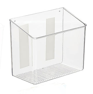 Adhesive Wall-Mount Angled Organizer Bin (4-Pack) - Clear
