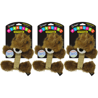 Wibbleez Outdoors, Combo Plush Tug Toy- ASSORTED COLORS (3-Pack)