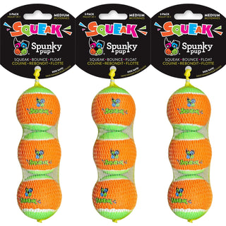 Squeaky Tennis Balls, 3-Pack, Medium (3-Pack)