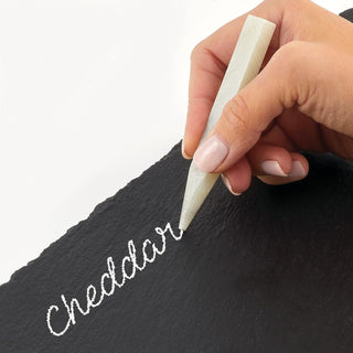Square Slate Stone Serving Tray with Chalk Pencil (8-Pack)