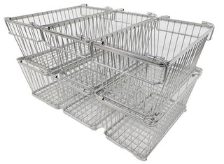 Wire Basket (6-Pack) - Silver
