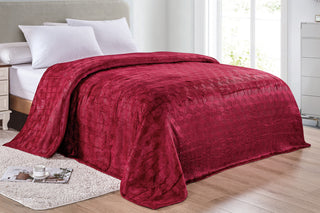 Amrani Blanket - Queen - Burgundy