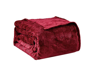 Amrani Blanket - Queen - Burgundy