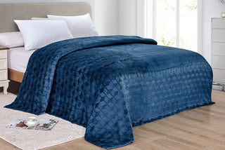 Amrani Blanket - Queen - Navy