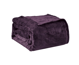 Amrani Blanket - Queen - Plum