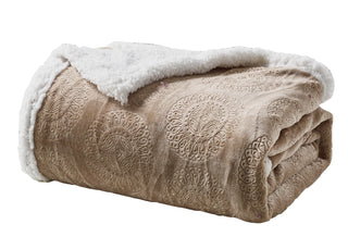 Caesar Sherpa Throw 50x60 - Beige