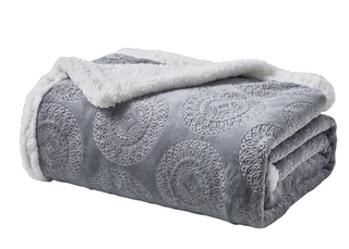 Caesar Sherpa Throw 50x60 - Grey