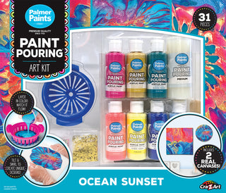 Ocean Sunset Paint Pouring Art Kit (2-Pack)