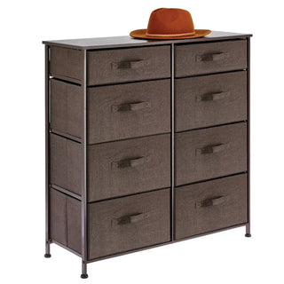 8-Drawer Storage Unit with Slim Drawers - Espresso
