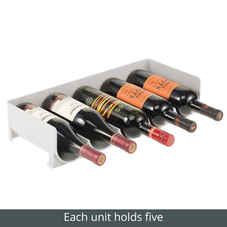 5-Bottle Stackable Wine Rack (2-Pack) - Stone Finish