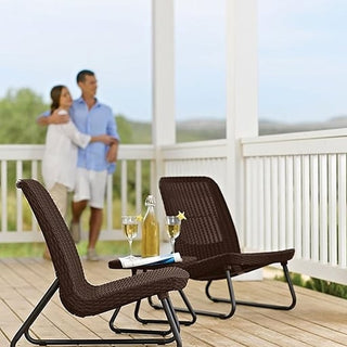Classic Patio Set (3-Piece Set) - Brown