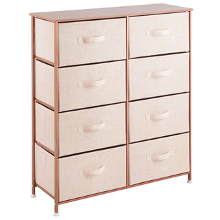 8-Drawer Storage Organizer - Light Pink/Rose Gold