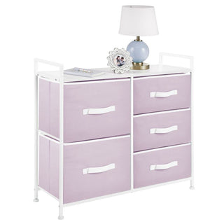 Jane 5-Drawer Tall Organizer Unit - Wisteria/White