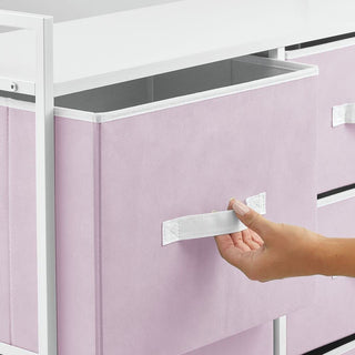 Jane 5-Drawer Tall Organizer Unit - Wisteria/White