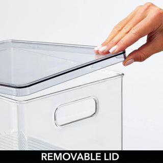 Kitchen Bin with Lid (8-Pack) - Clear/Smoke