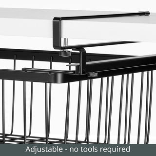 Wire Under-Shelf Sliding Basket - Black (2-Pack)