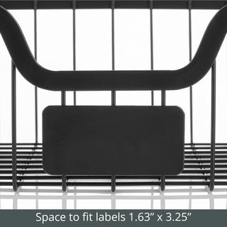 Wire Under-Shelf Sliding Basket - Black (2-Pack)