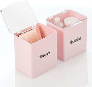 Storage Bins with Cosmetic Labels (2-Pack)