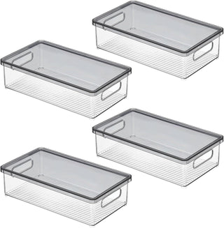 Organizer Storage Bins with Lids (8-Pack)