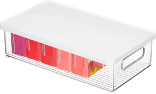 Storage Bins with Lids (White) (8-Pack)