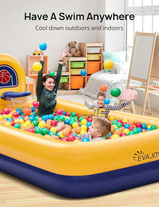 Inflatable Kids Pool for Backyard & Garden