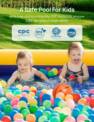 Inflatable Kids Pool for Backyard & Garden
