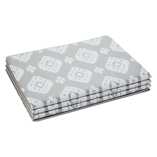 Origami Foldable Ikat Diamond Yoga Mat (Medium Grey)