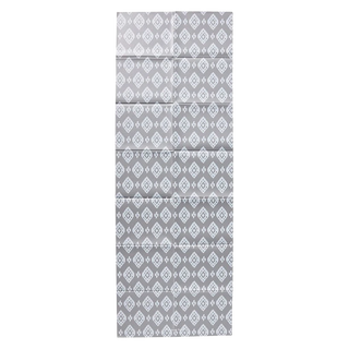 Origami Foldable Ikat Diamond Yoga Mat (Medium Grey)