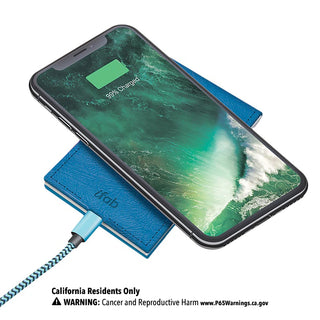 Pocket Mirror with Wireless Charge (Blue)