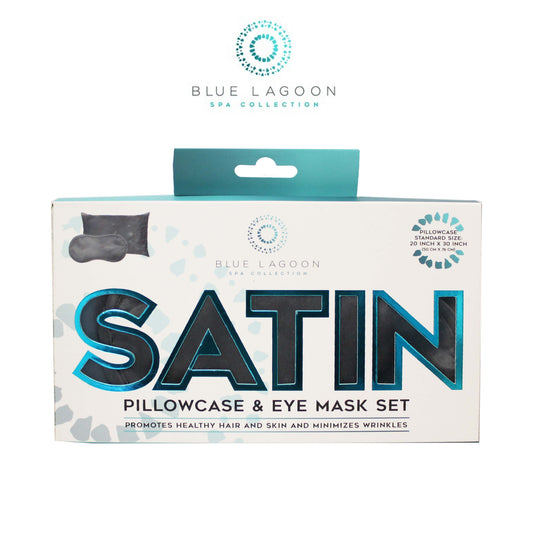 Satin Pillowcase & Eye Mask Set (Charcoal)