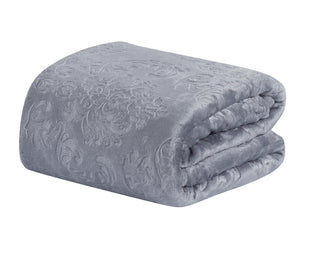 Embossed Versailles Throw 50x60 - Grey