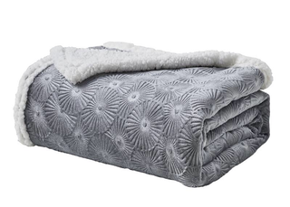 Louvre Sherpa Throw 50x60 - Grey