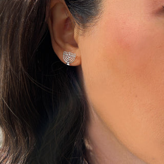 Menorah Hanukkah Earrings