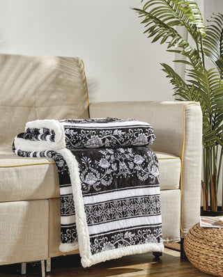 Printed Sherpa Throw 50x60 - Odelia