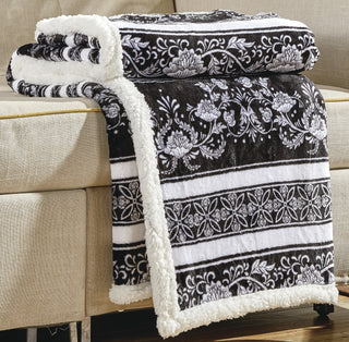 Printed Sherpa Throw 50x60 - Odelia