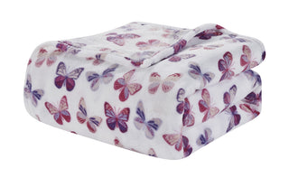 Rose Butterly King Microplush Throw Blanket
