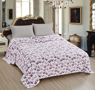 Rose Butterly King Microplush Throw Blanket