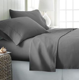 100% Cotton Sheet Set - Queen - Silver Grey