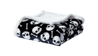 Skull & Bones Sherpa Throw - Ultra Soft & Cozy