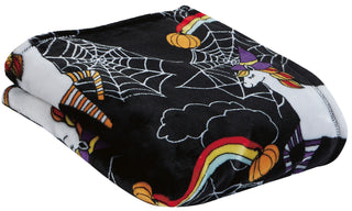 Black Unicorn Microplush Throw Blanket