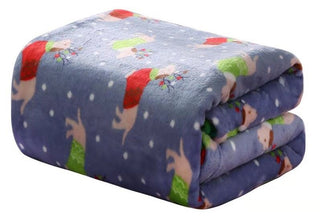 Ultra Soft Microplush Throw Blanket with Holiday Dog
