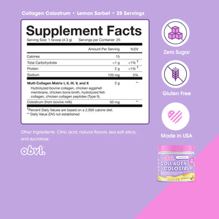 Collagen® Colostrum (Lemon Sorbet)