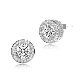Boucles d'oreilles halo classiques