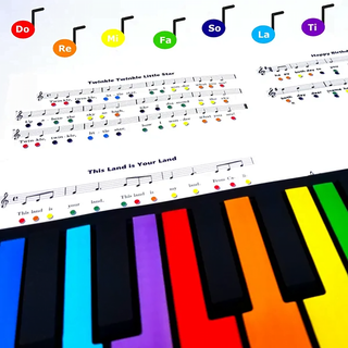 Educational toy for toddlers Learning musical instrument Electronic rainbow piano Child-friendly design piano